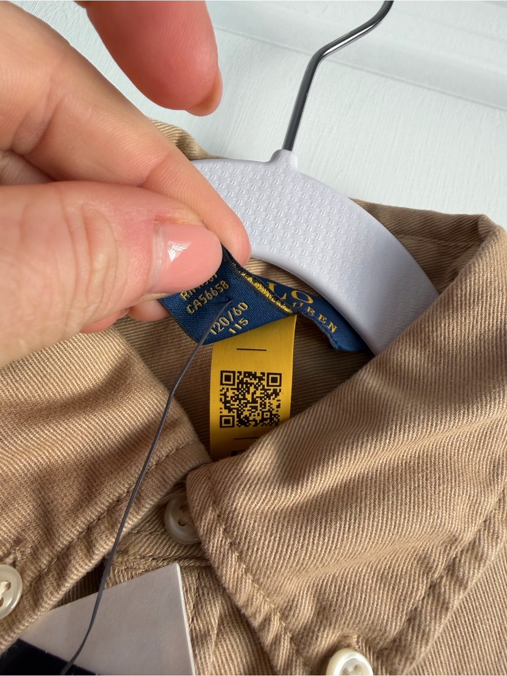 Polo Ralph Lauren Girls Belted Chino Shirt Dress Khaki NWT Size 5 - Picture 9 of 10
